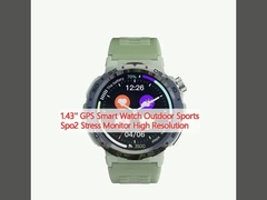 1.43''GPS Smart Watch Outdoor Sports Spo2 Stress Monitor Μεγάλη ανάλυση